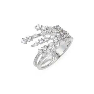 Nordstrom Stunning Angled Mixed Stone Cocktail Statement Ring::NWT::Size 7